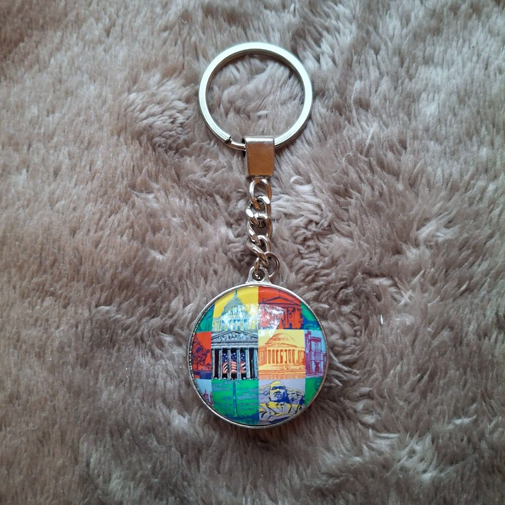 National Archives Washington D.C Circle Keychain United States Souvenirs